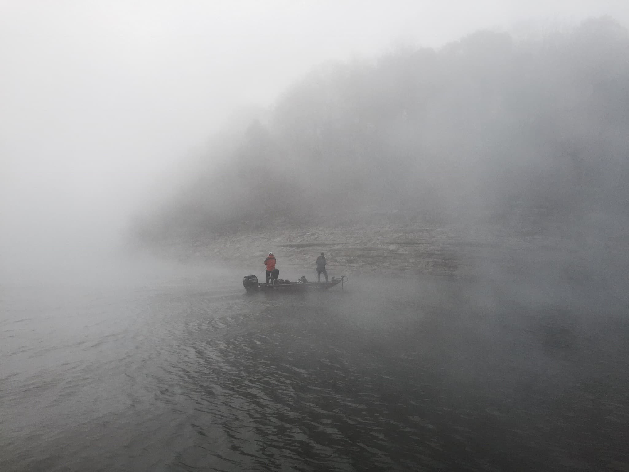 Winter fishing on Lake Cumberland